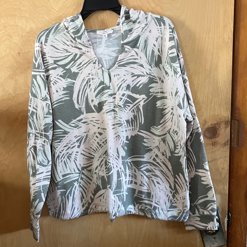 Como Vintage Green and Cream Hoodie